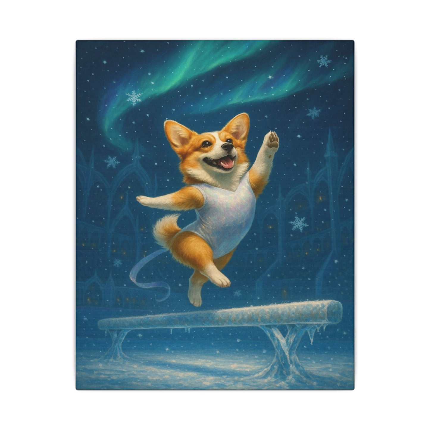 Leap of Winter-Fantasy Dog Portraits - Fantasy Dog Portraits