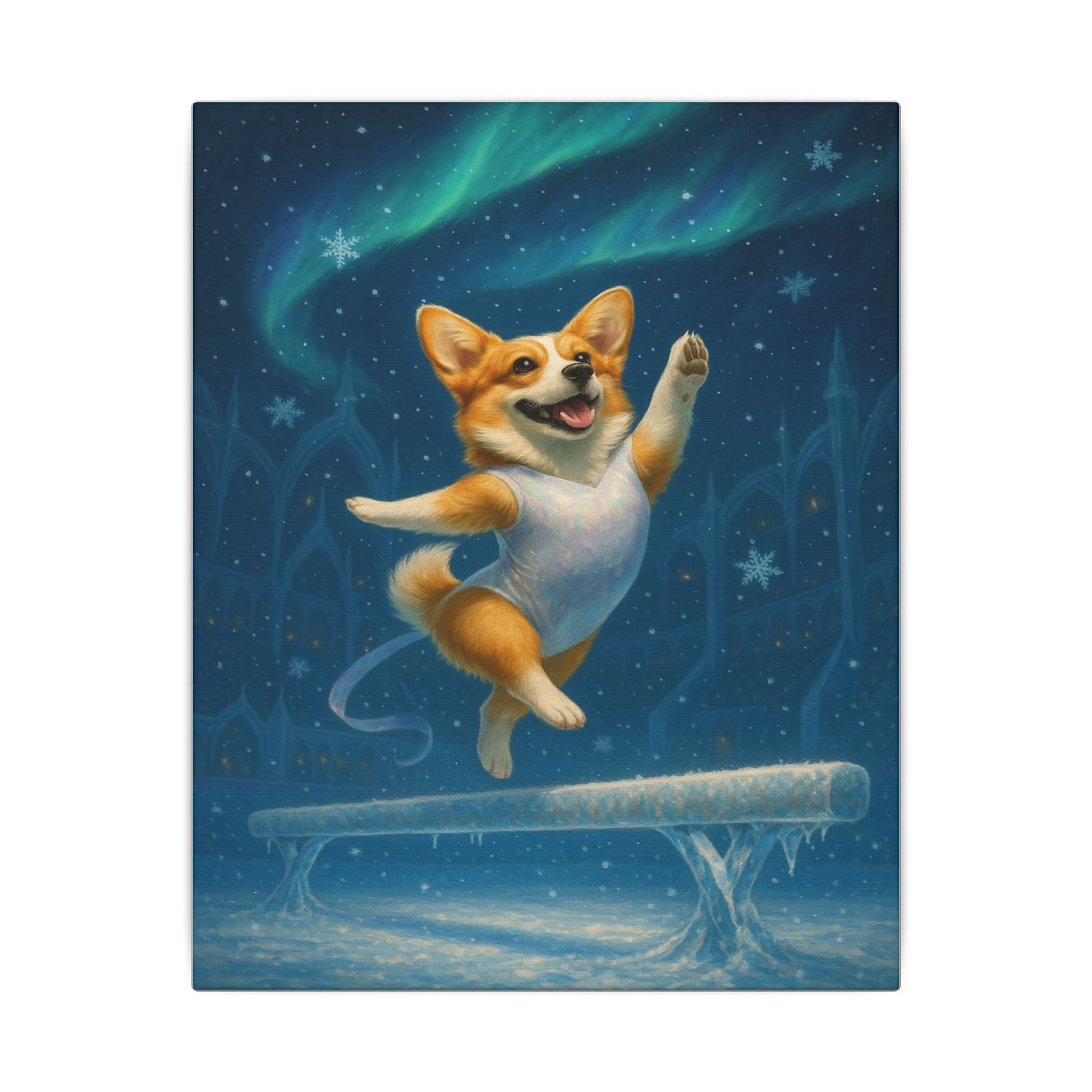 Leap of Winter-Fantasy Dog Portraits - Fantasy Dog Portraits