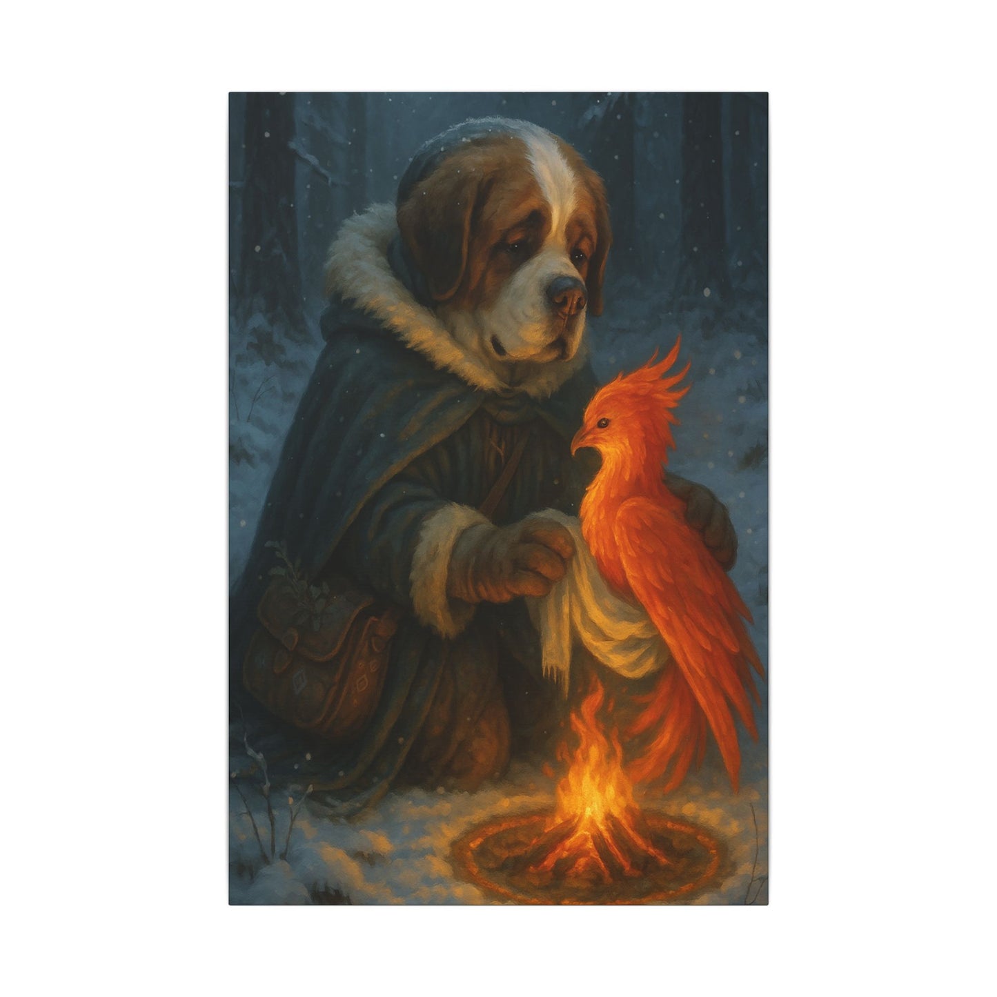 Guardians of the Frozen Flame-Fantasy Dog Portraits - Fantasy Dog Portraits