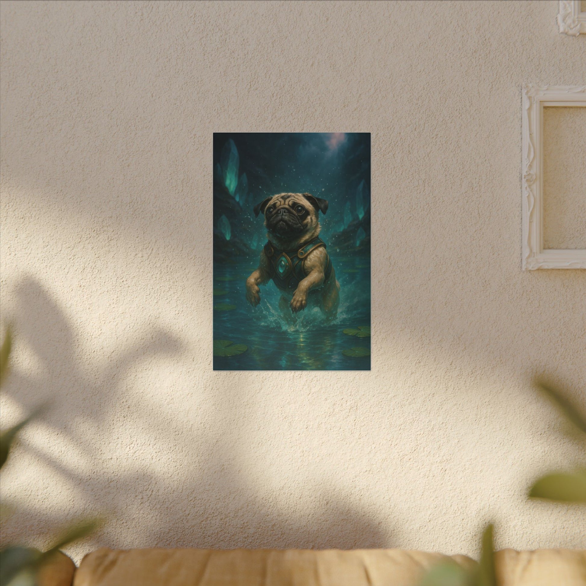 Aquatic Pug Guardian-Fantasy Dog Portraits - Fantasy Dog Portraits