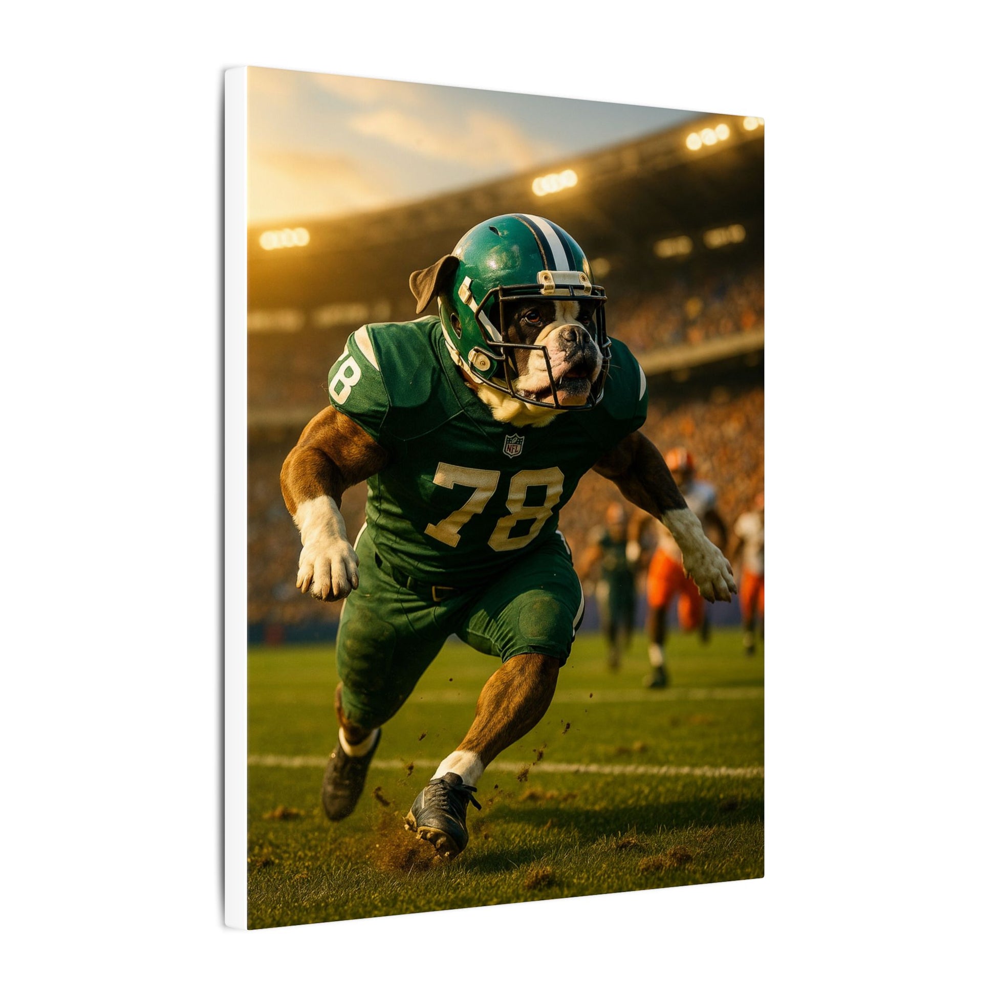 Touchdown Bulldog-Fantasy Dog Portraits - Fantasy Dog Portraits