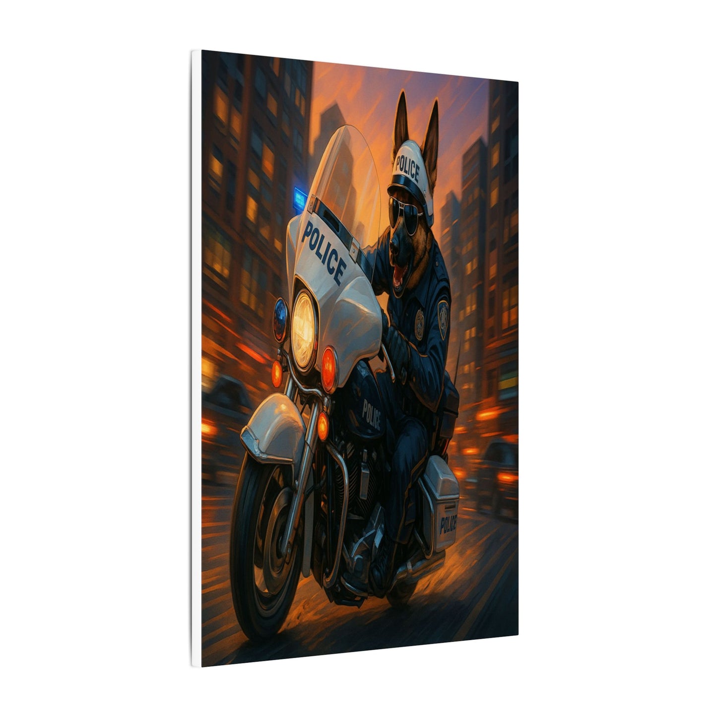 Canine Cop on Cruise-Fantasy Dog Portraits - Fantasy Dog Portraits