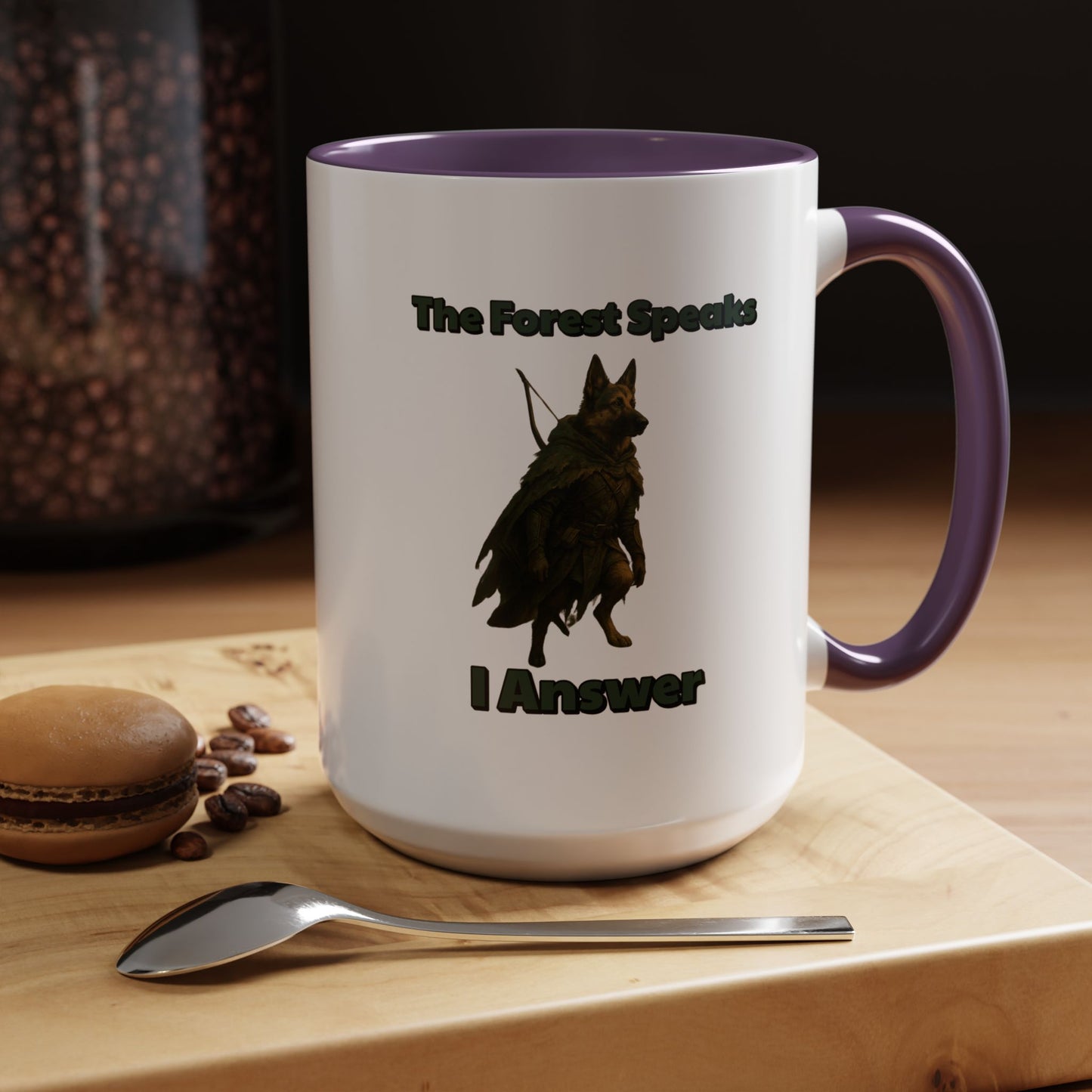 Mug - Ancient Forest Ranger Dog Coffee Mug 11, 15oz - Fantasy Dog Portraits