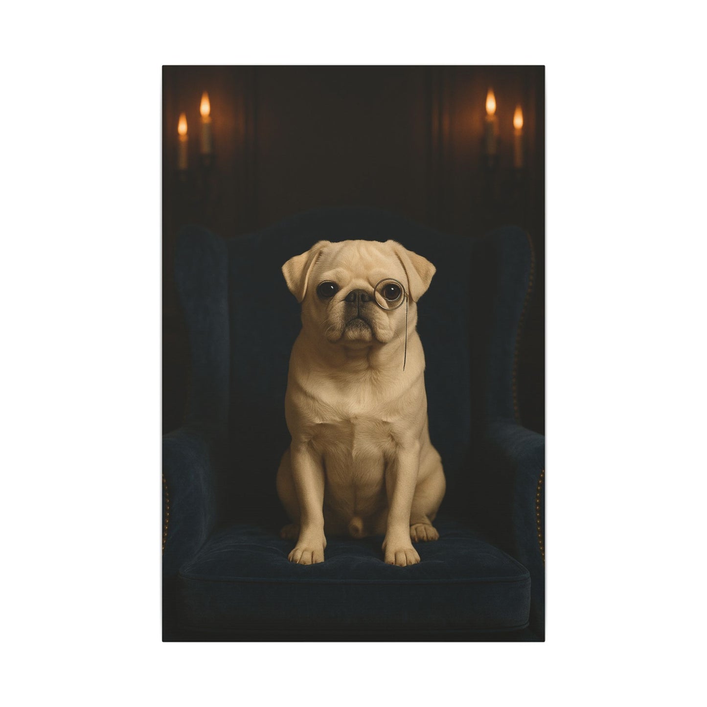Sophisticated Pug-Fantasy Dog Portraits - Fantasy Dog Portraits