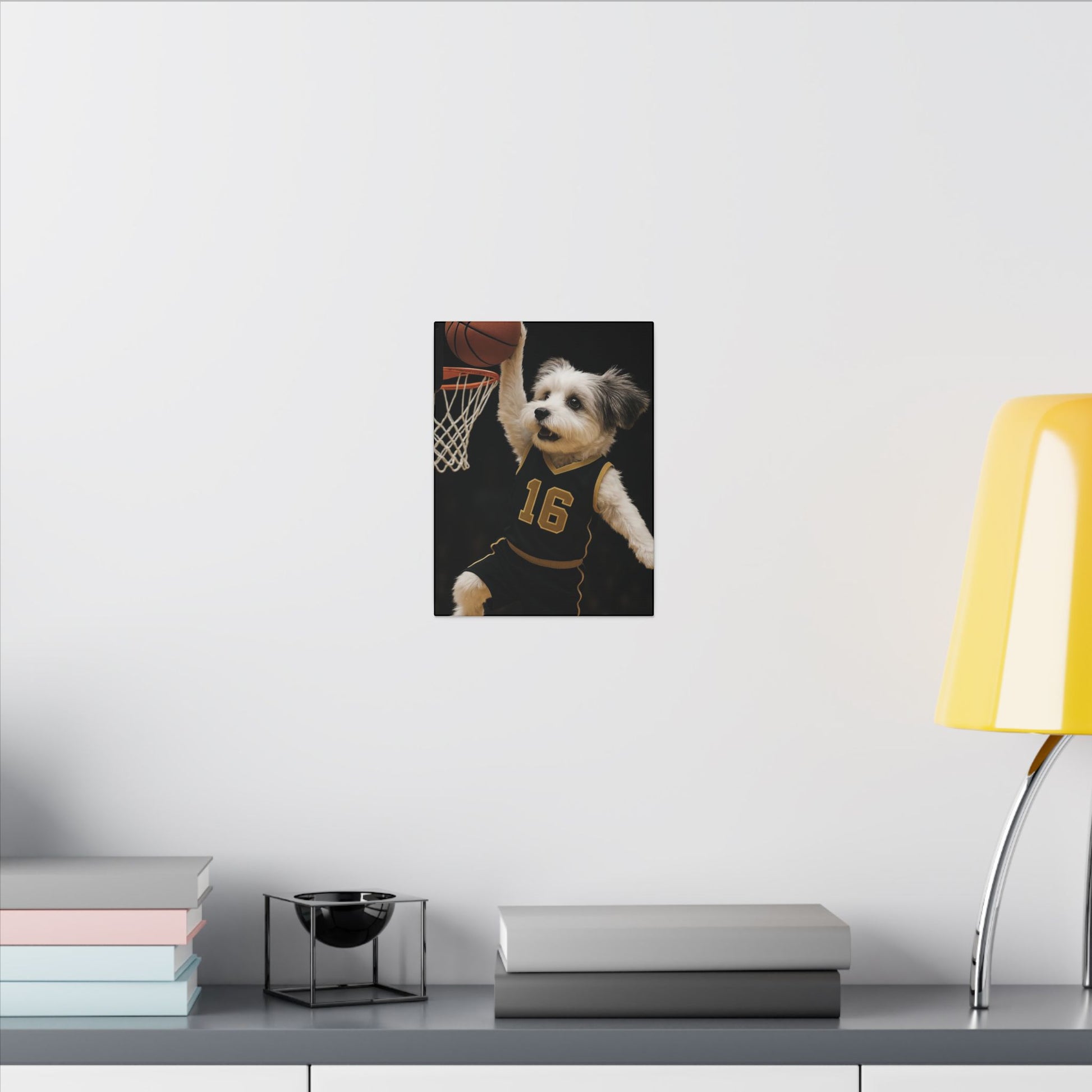 Puppy Slam Dunk-Fantasy Dog Portraits - Fantasy Dog Portraits