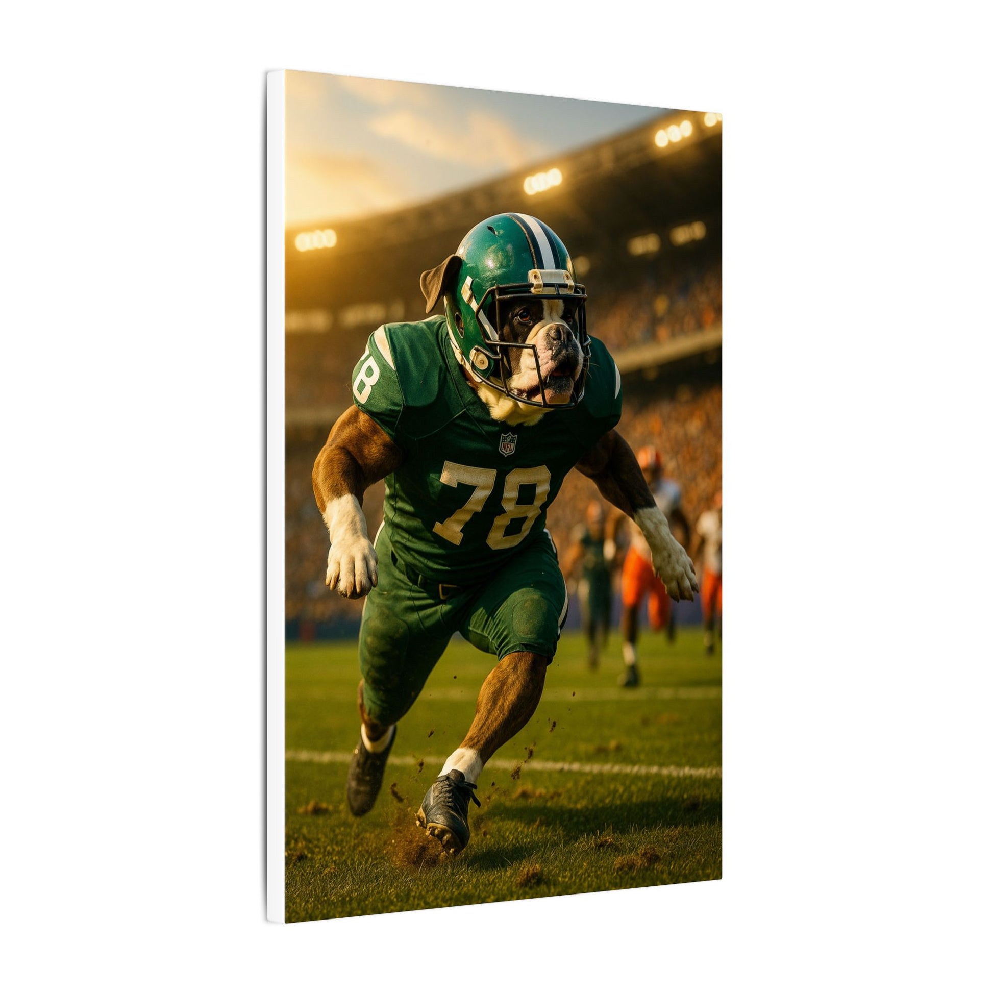 Touchdown Bulldog-Fantasy Dog Portraits - Fantasy Dog Portraits