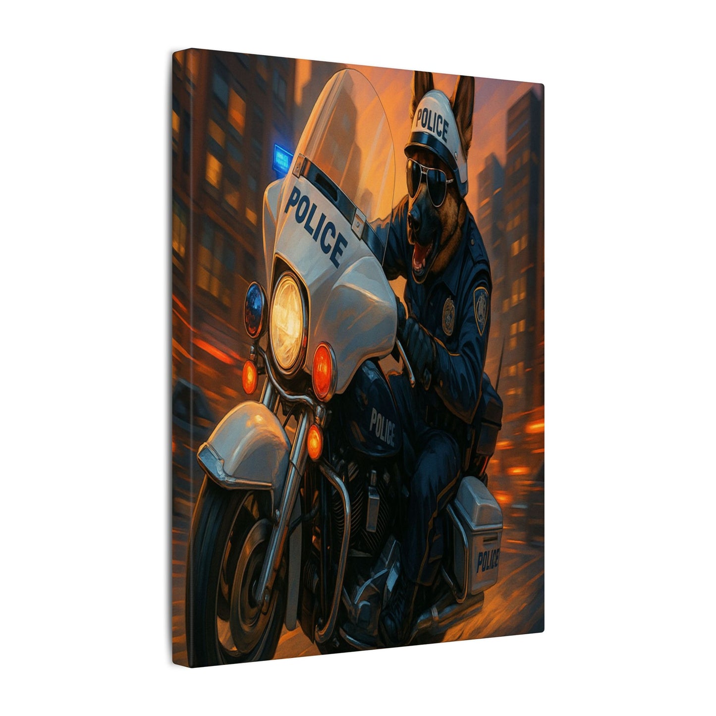 Canine Cop on Cruise-Fantasy Dog Portraits - Fantasy Dog Portraits