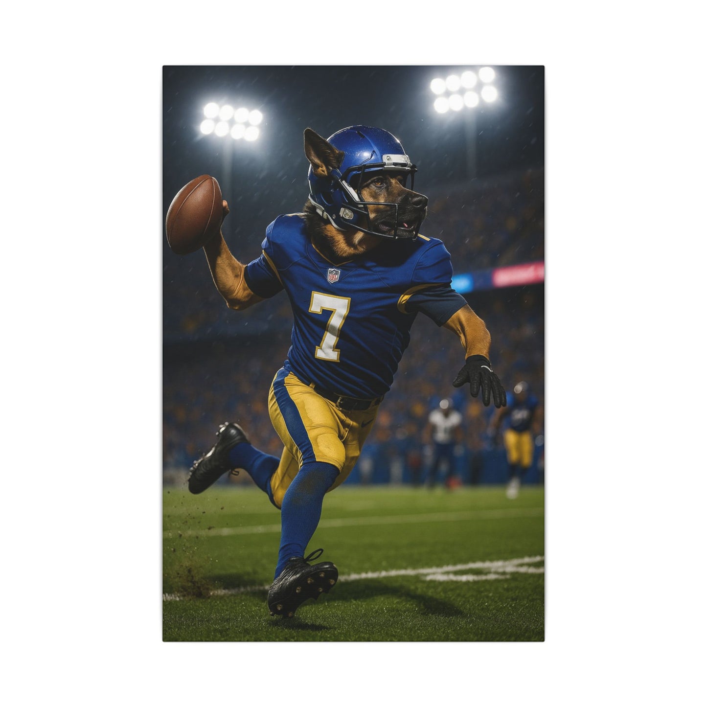 Quarterback Bark-Fantasy Dog Portraits - Fantasy Dog Portraits