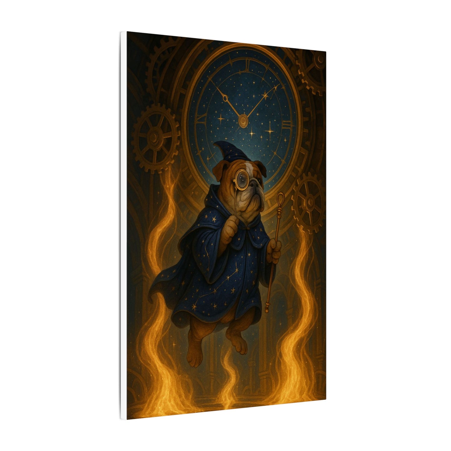 Arcane Pug of the Celestial Clockwork-Fantasy Dog Portraits - Fantasy Dog Portraits