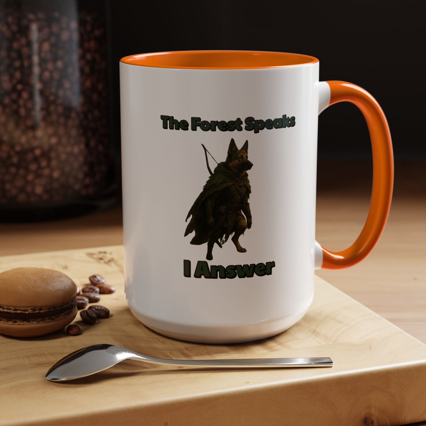 Mug - Ancient Forest Ranger Dog Coffee Mug 11, 15oz - Fantasy Dog Portraits