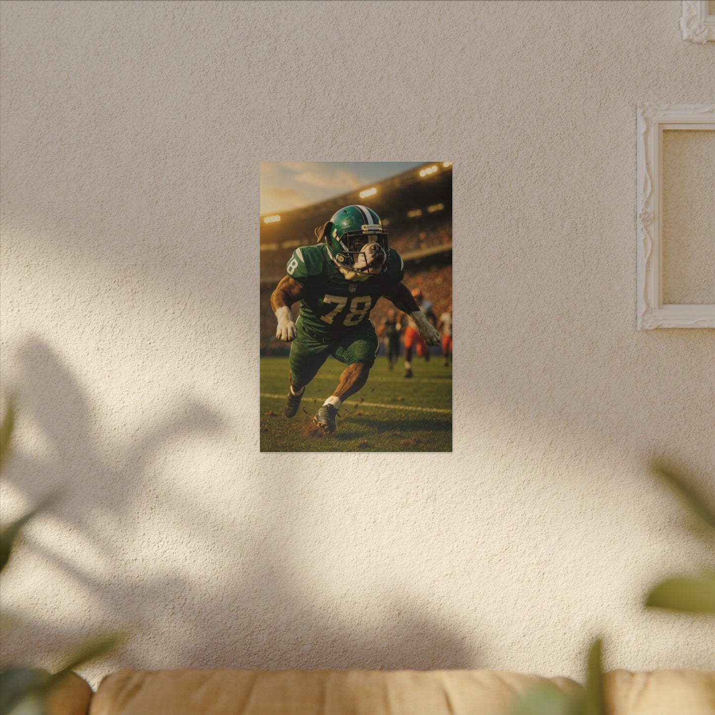 Touchdown Bulldog-Fantasy Dog Portraits - Fantasy Dog Portraits