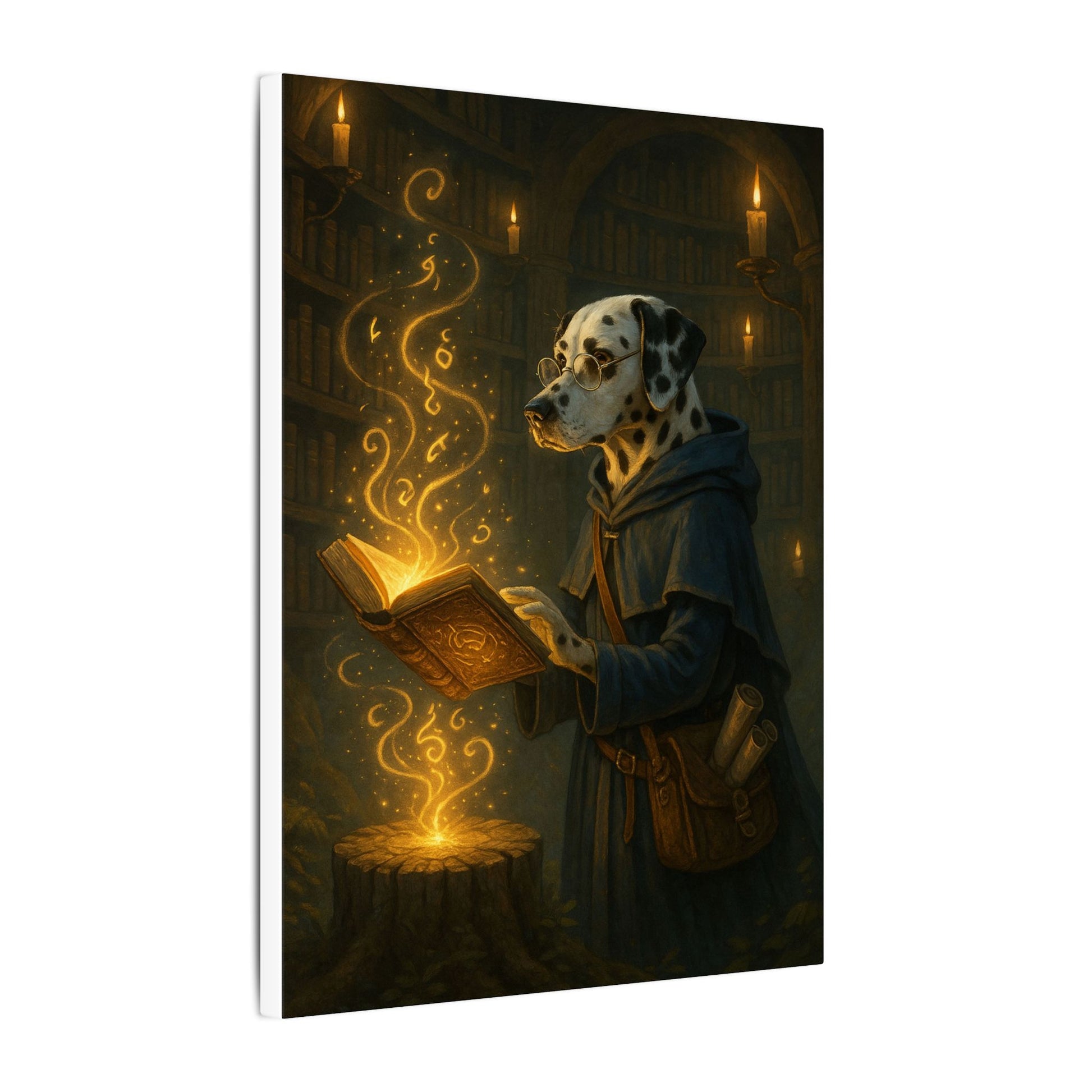 Studious Canine Wizard-Fantasy Dog Portraits - Fantasy Dog Portraits