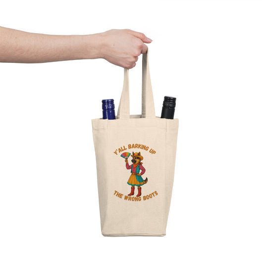Double Wine Tote Bag: Fun Gift for Wine Lovers, Perfect for Parties, Celebrations, Hostess Gifts, and Outdoor Events - Fantasy Dog Portraits