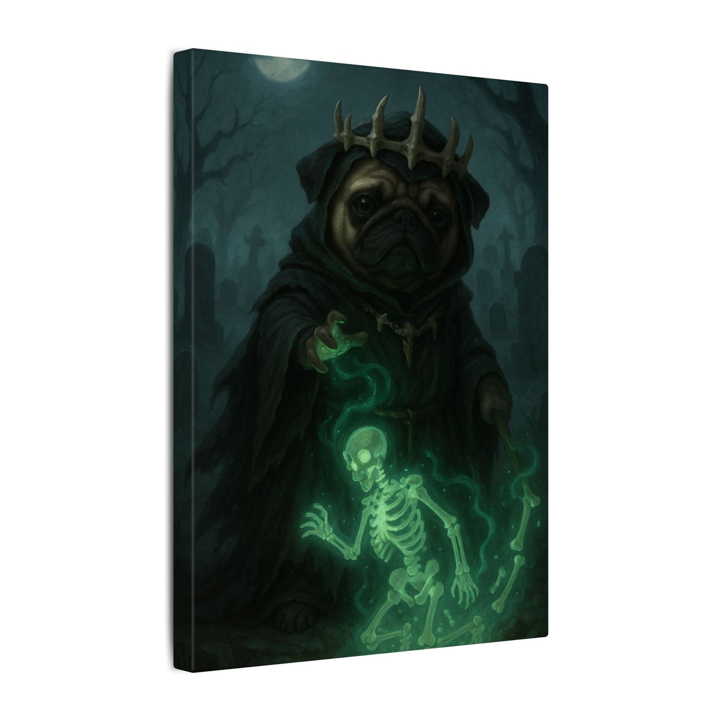 Pug of Shadows-Fantasy Dog Portraits - Fantasy Dog Portraits