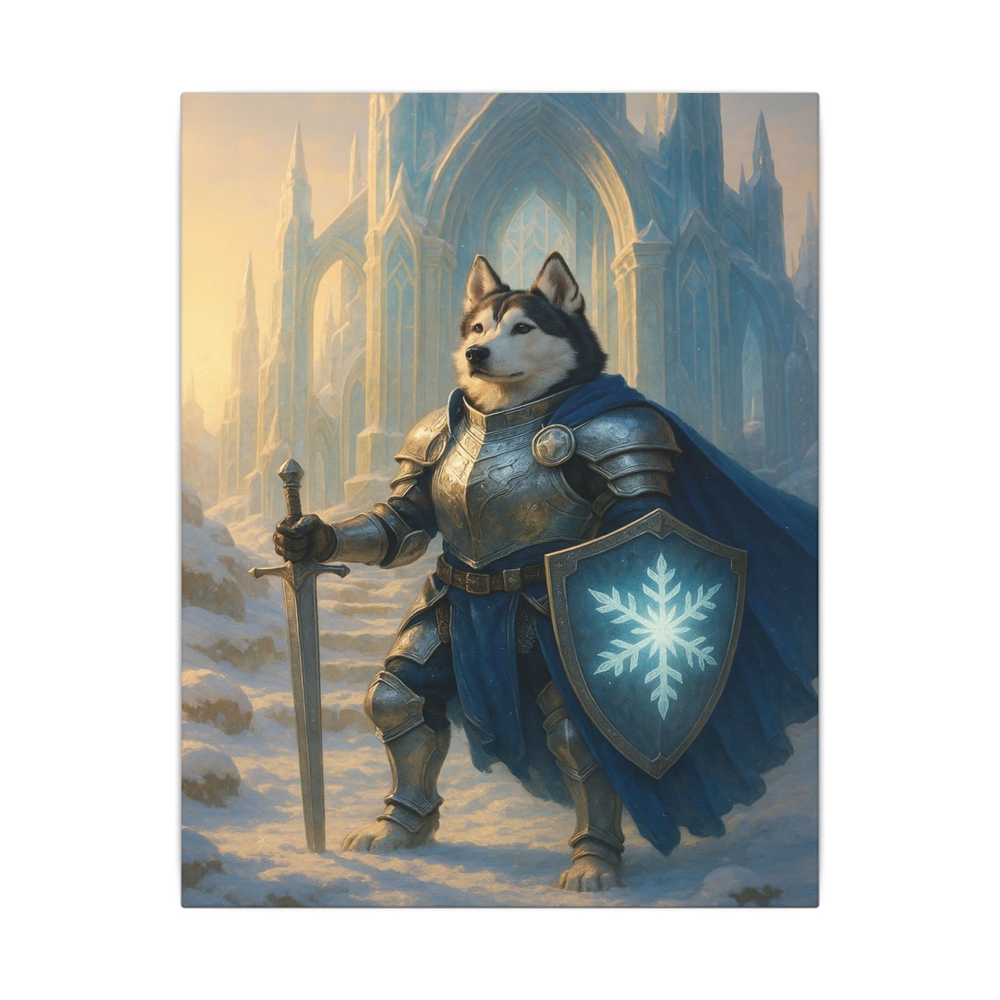Winter's Guardian-Fantasy Dog Portraits - Fantasy Dog Portraits