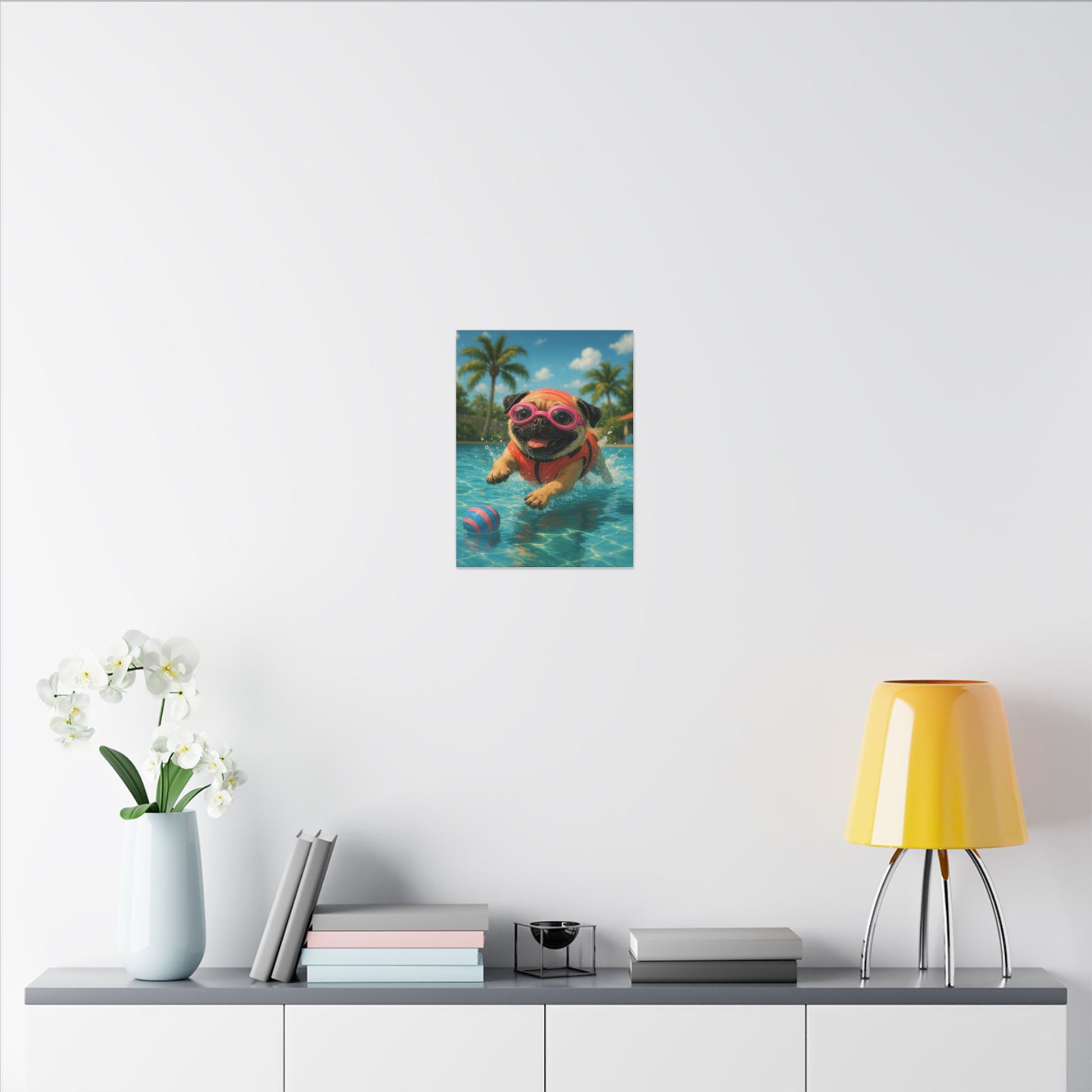 Summer Pool Party-Fantasy Dog Portraits - Fantasy Dog Portraits