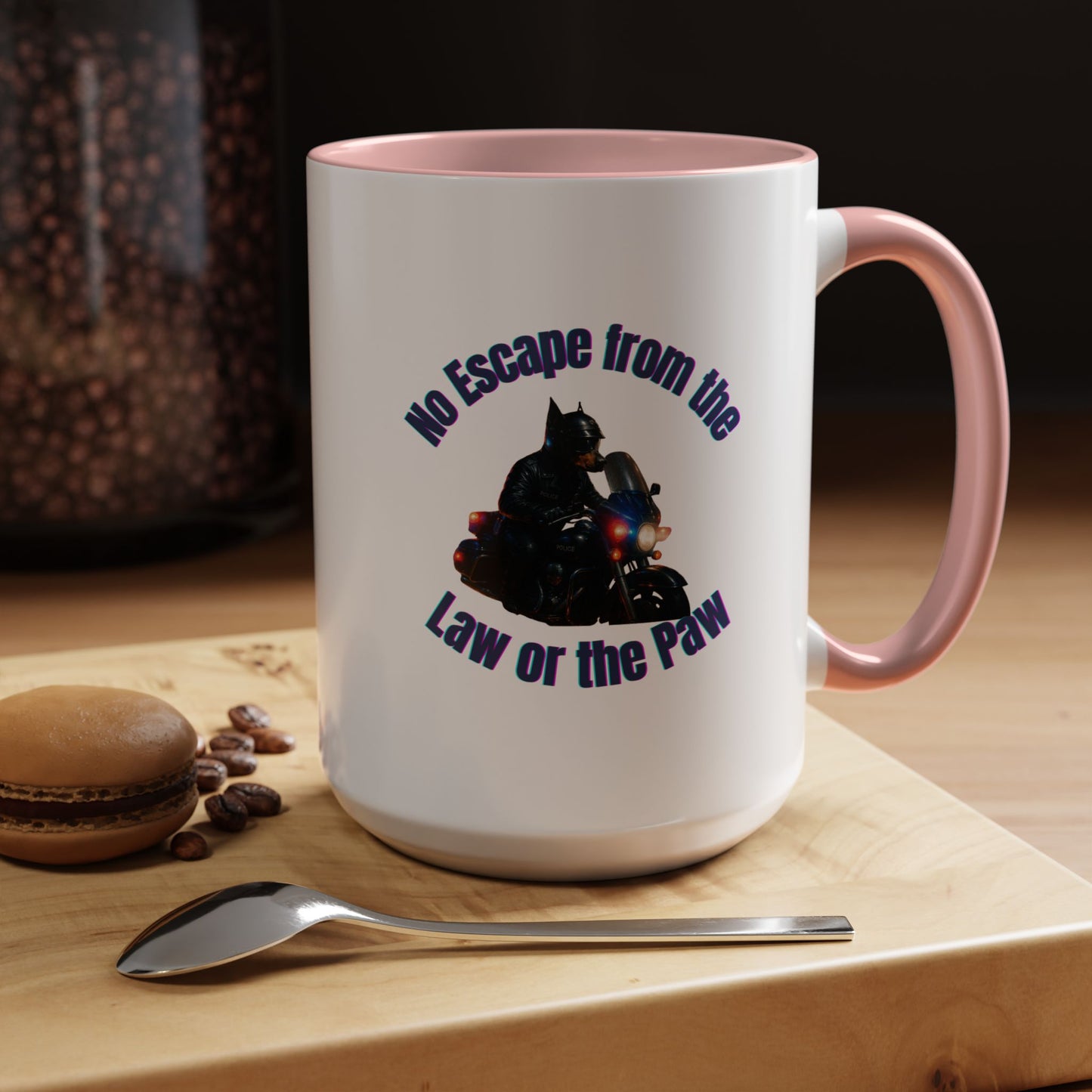 motorcycle cop Mug-Fantasy Dog Portraits - Fantasy Dog Portraits