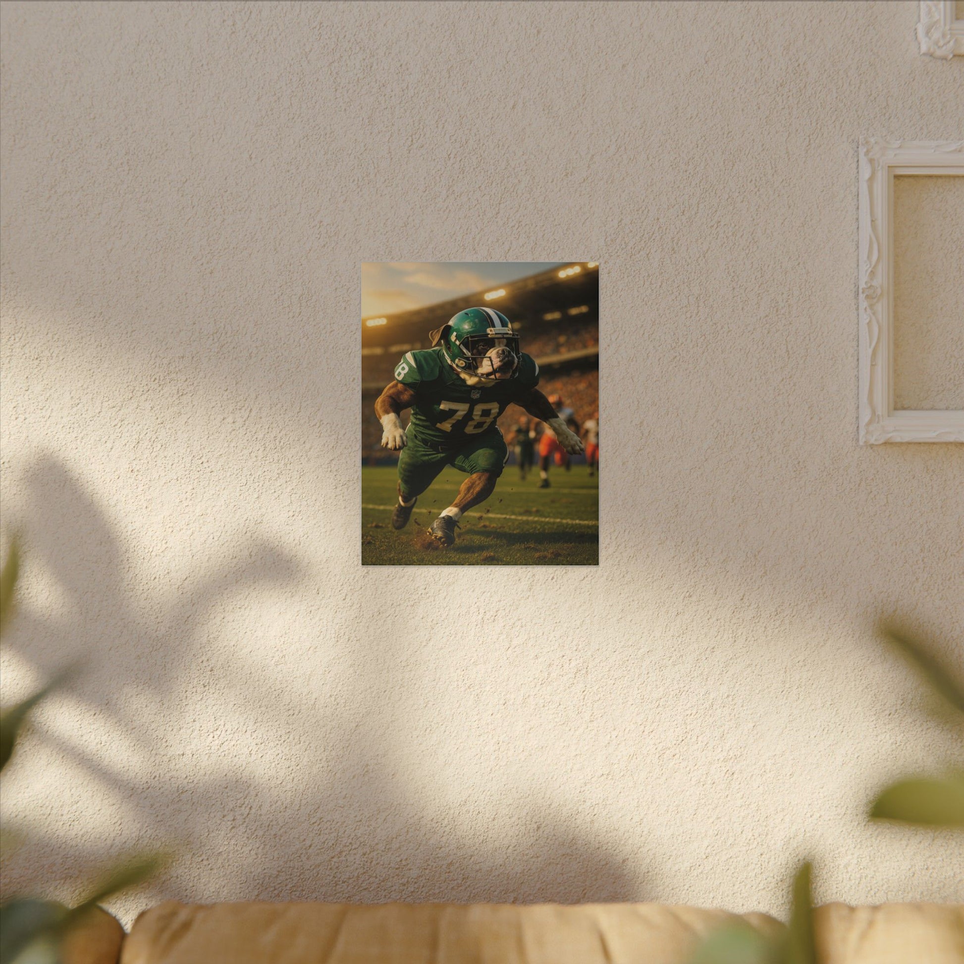 Touchdown Bulldog-Fantasy Dog Portraits - Fantasy Dog Portraits