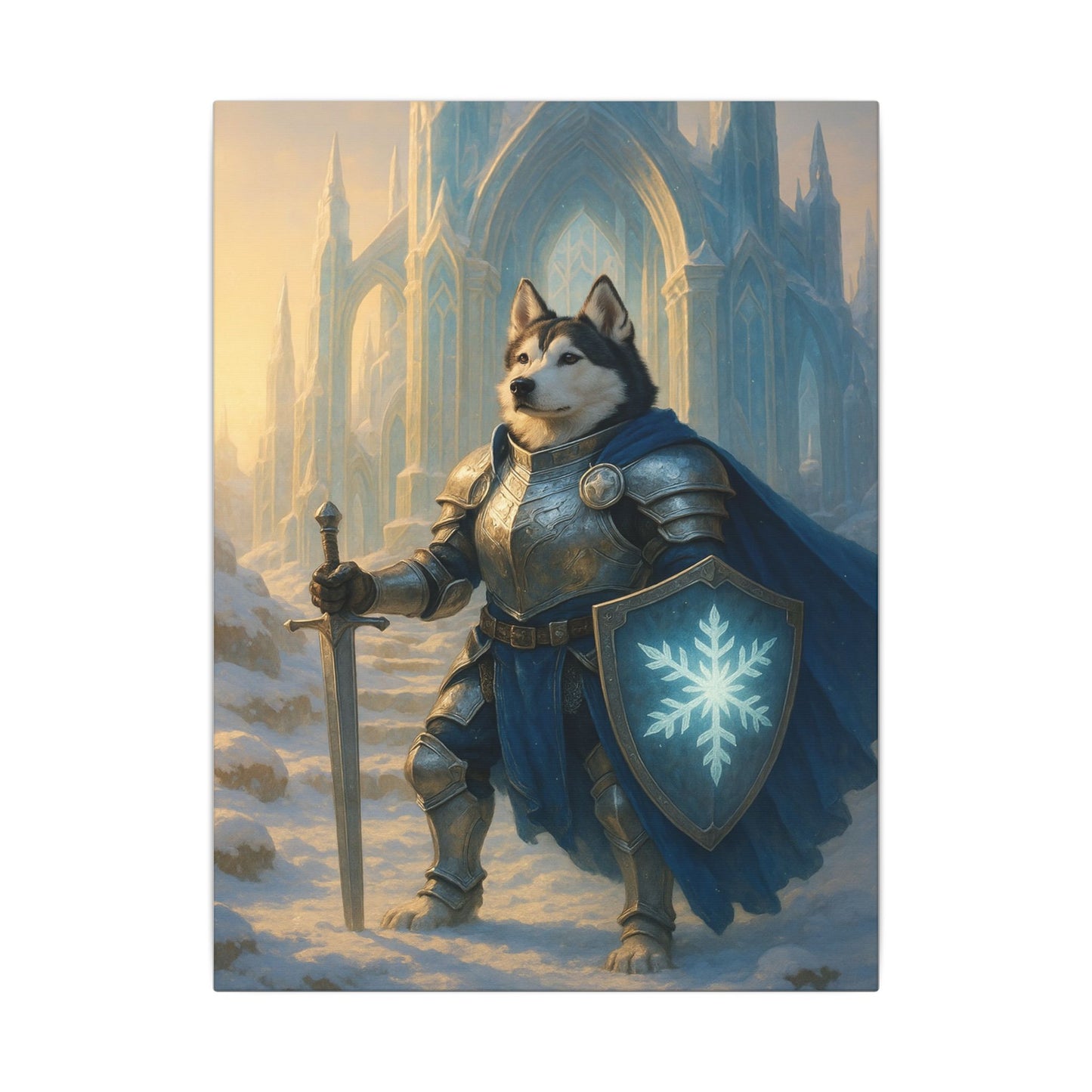 Winter's Guardian-Fantasy Dog Portraits - Fantasy Dog Portraits