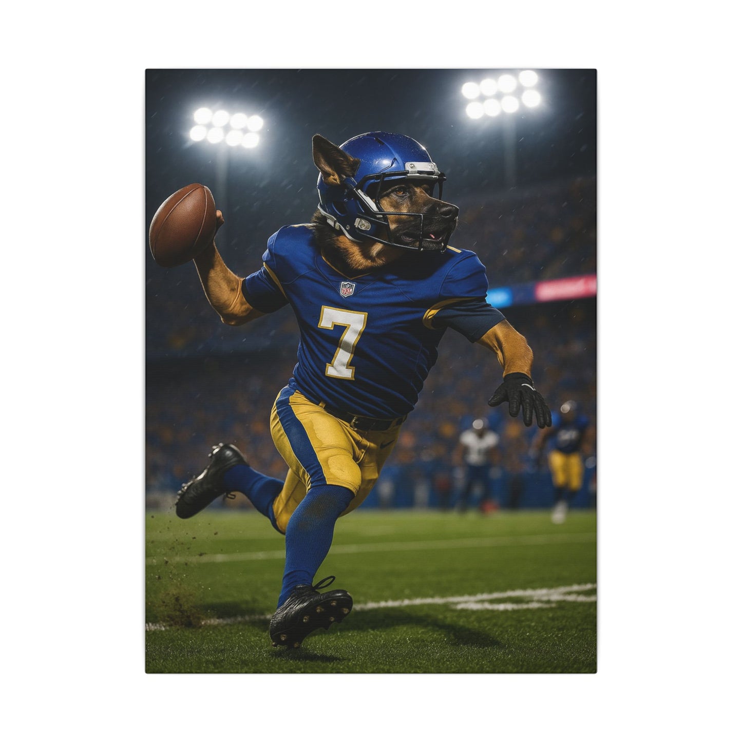 Quarterback Bark-Fantasy Dog Portraits - Fantasy Dog Portraits