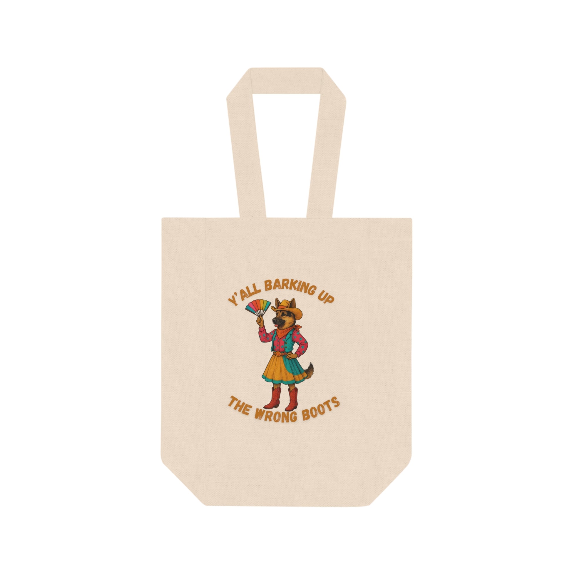 Double Wine Tote Bag: Fun Gift for Wine Lovers, Perfect for Parties, Celebrations, Hostess Gifts, and Outdoor Events - Fantasy Dog Portraits