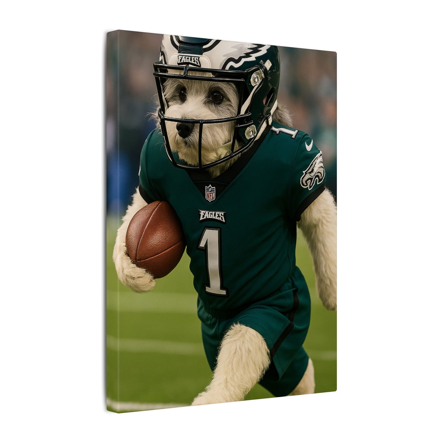 Furry Football Hero-Fantasy Dog Portraits - Fantasy Dog Portraits