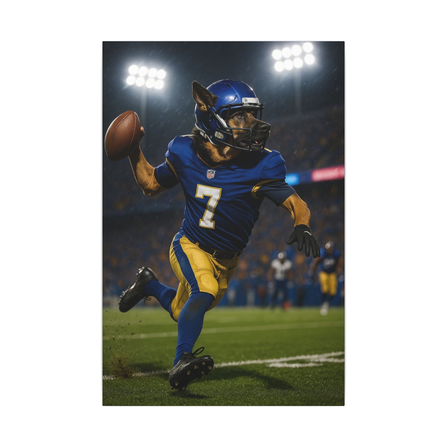 Quarterback Bark-Fantasy Dog Portraits - Fantasy Dog Portraits