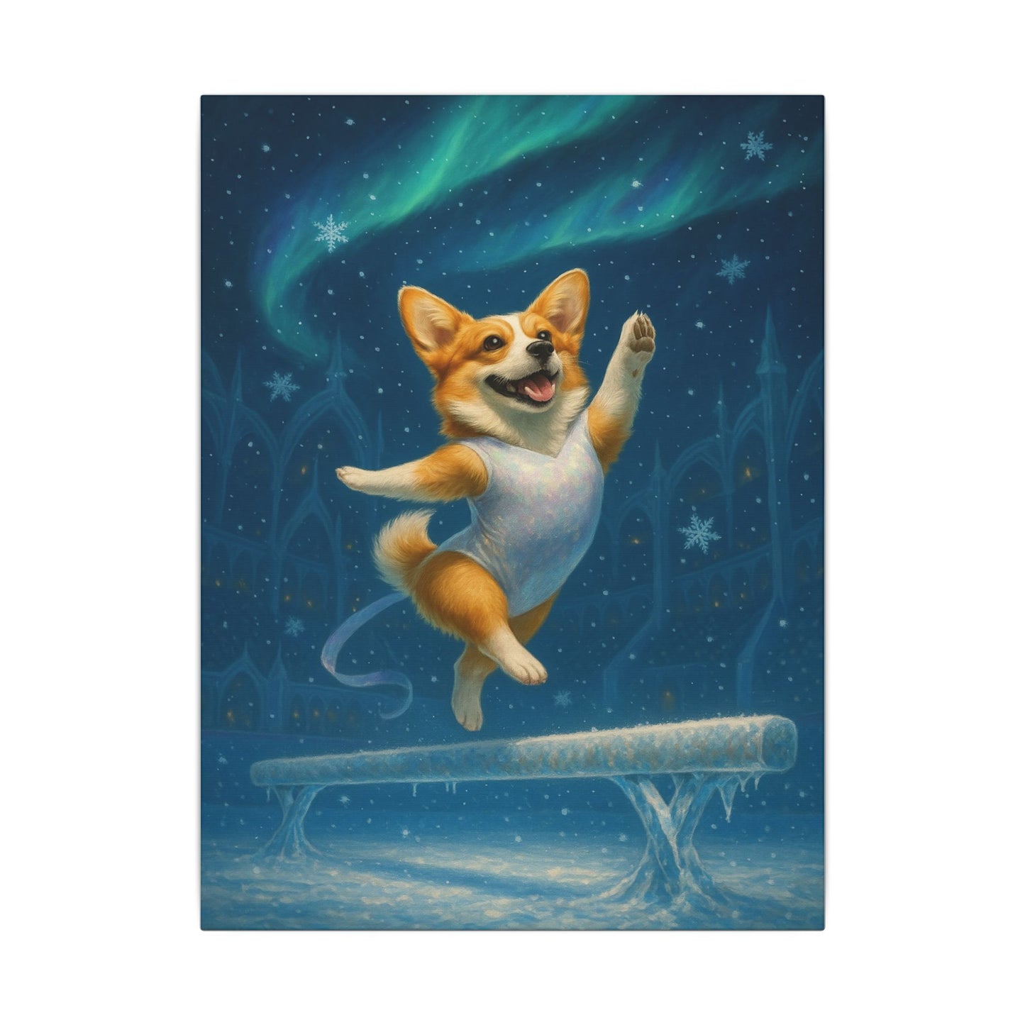 Leap of Winter-Fantasy Dog Portraits - Fantasy Dog Portraits