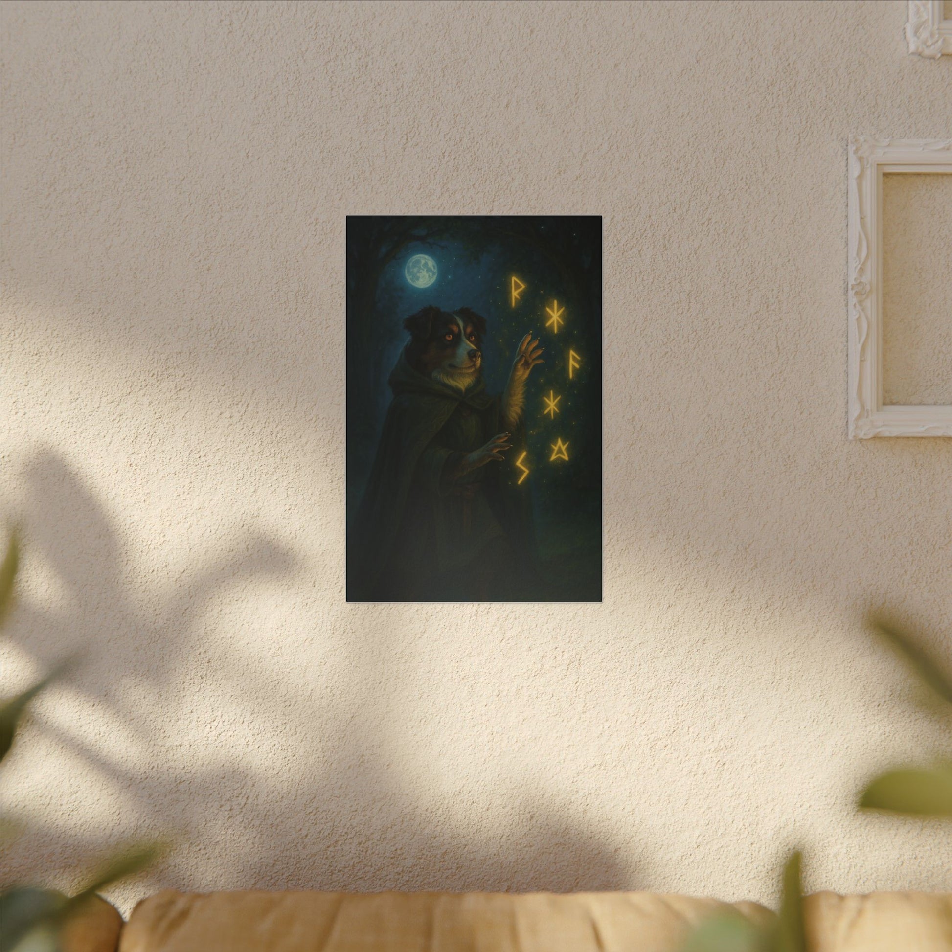 Lunar Rune Keeper-Fantasy Dog Portraits - Fantasy Dog Portraits