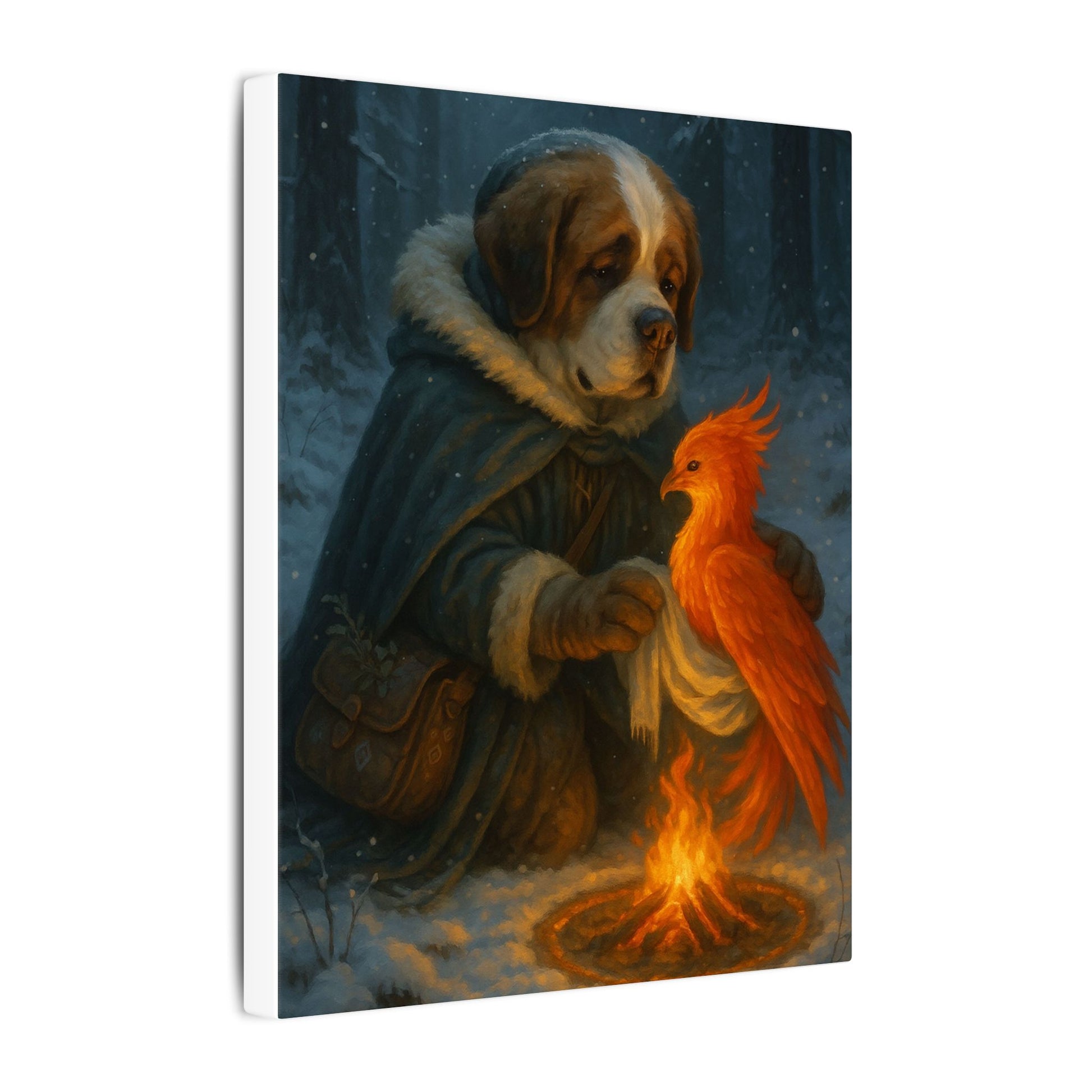 Guardians of the Frozen Flame-Fantasy Dog Portraits - Fantasy Dog Portraits