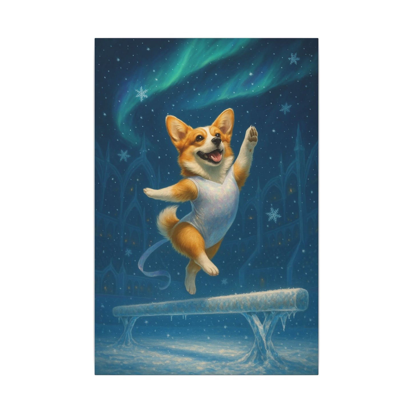 Leap of Winter-Fantasy Dog Portraits - Fantasy Dog Portraits