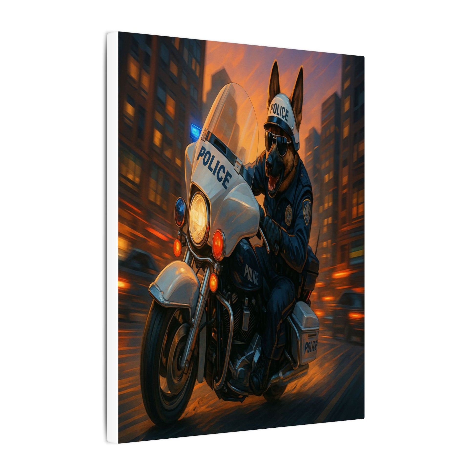Canine Cop on Cruise-Fantasy Dog Portraits - Fantasy Dog Portraits