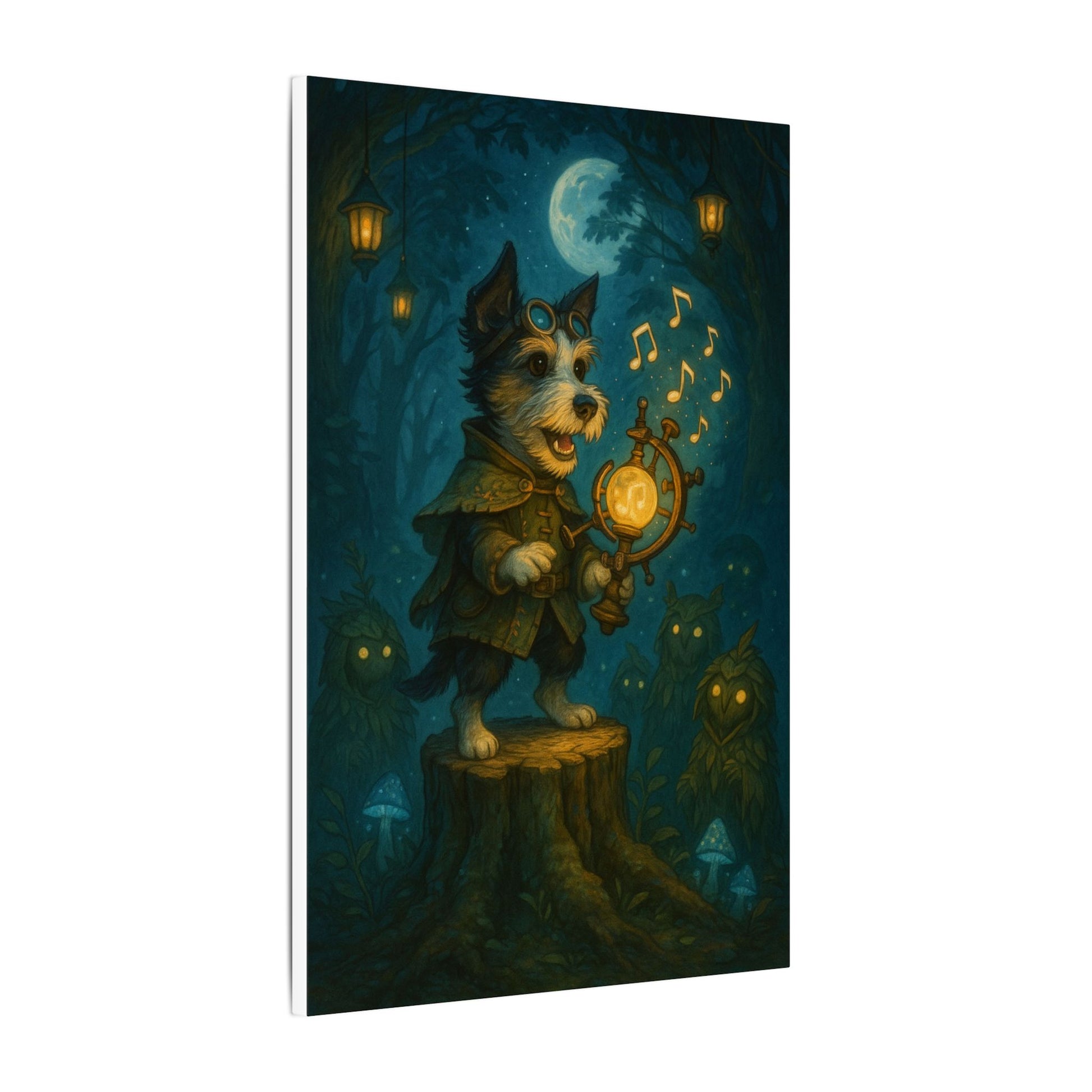 Moonlit Musical Voyage-Fantasy Dog Portraits - Fantasy Dog Portraits