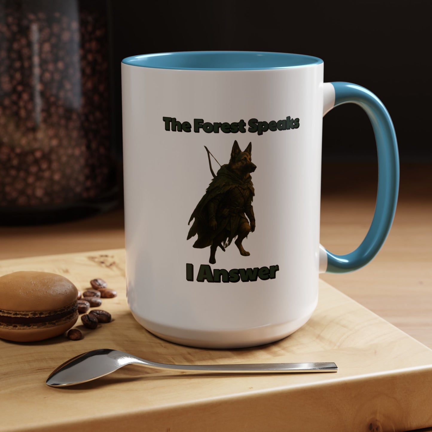 Mug - Ancient Forest Ranger Dog Coffee Mug 11, 15oz - Fantasy Dog Portraits